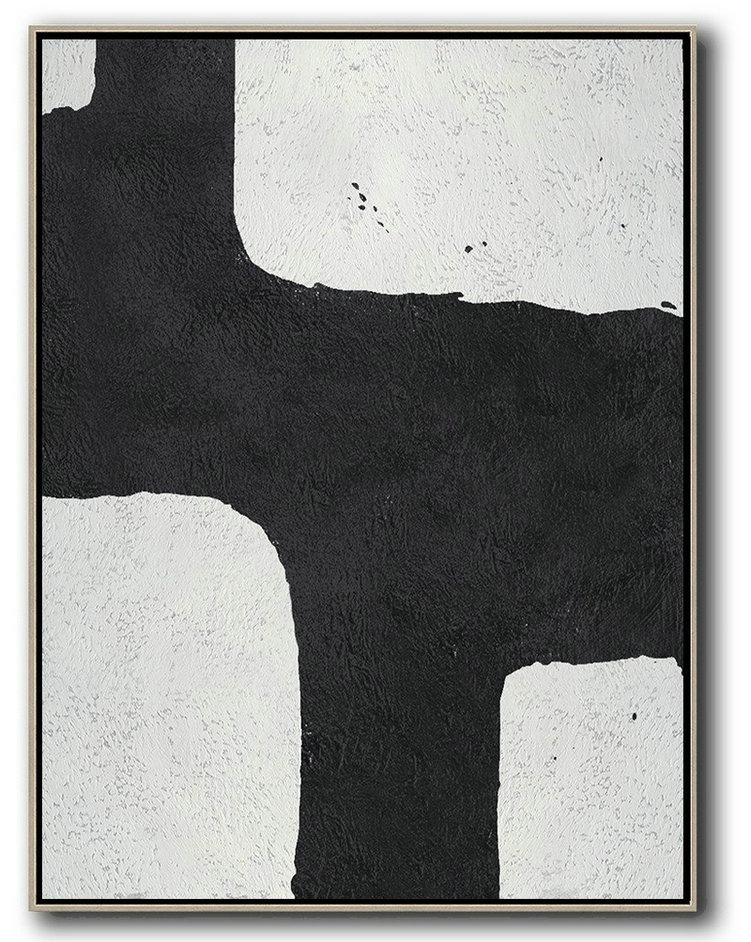 Black And White Minimalist Painting On Canvas,Home Canvas Wall Art #A5N9